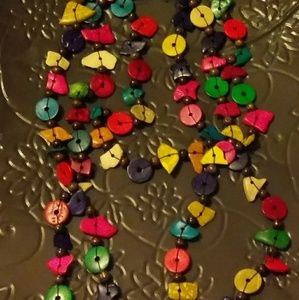 PAPARAZZI WOODEN NECKLACE LIVING THE TROPICAL LIFE